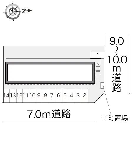 ★手数料０円★八戸市青葉３丁目 月極駐車場